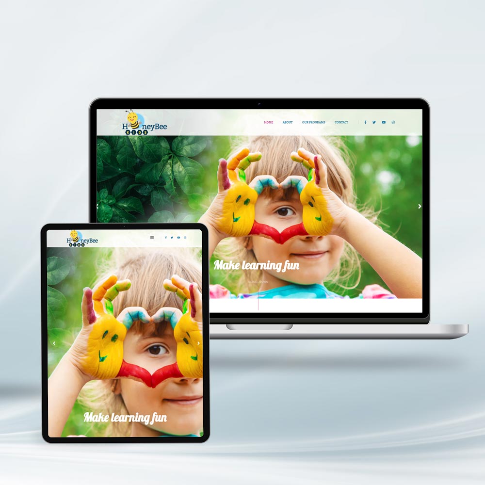 Website promoting various activities for kids 